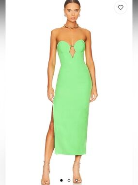 Lime Green Cowl Neck Slip Dress